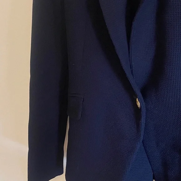 NWOT ZARA Woman Navy Blazer - Picture 3 of 12